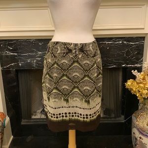 NWT lined chiffon African print “Worthington” skirt
